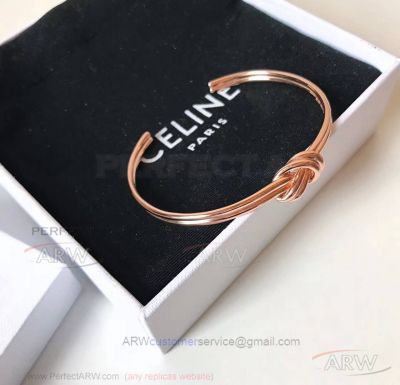 Perfect Replica Celine Rose Gold Tie Bracelet